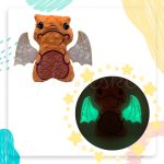 Hímeske plüss sárkány világító szárnnyal