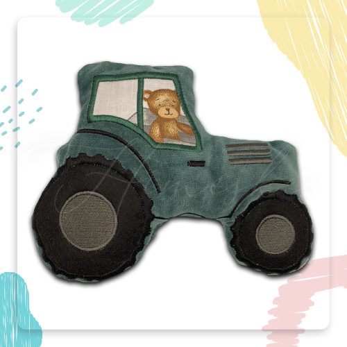 Hímeske traktor plüssfigura